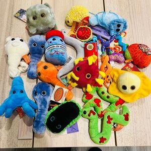 NEW Lot Of 22 Giant Microbes Plush norovirus anxiety adhd amoeba covid19 herpes 